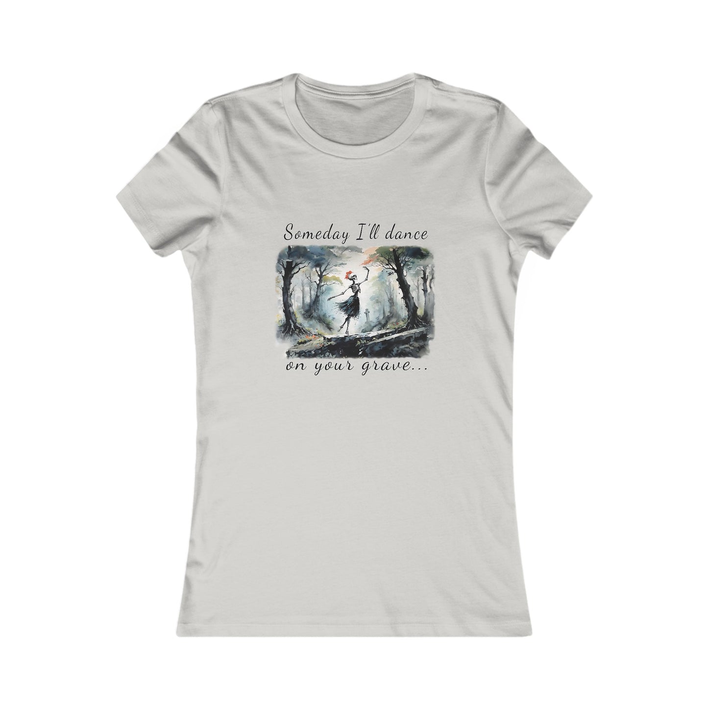 This Haunting Skeleton Shirt is perfect for ladies who love things that are spooky, romantic, and haunting. This Bella Canvas cotton t-shirt design is chillingly beautiful. Available in ladies soft cotton silver Bella Canvas t-shirts.