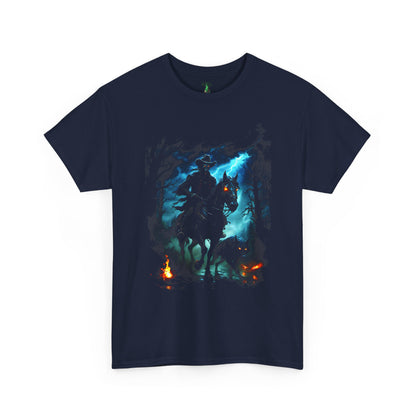 Dark Rider Graphic Tee - Headless Horseman Halloween Shirt