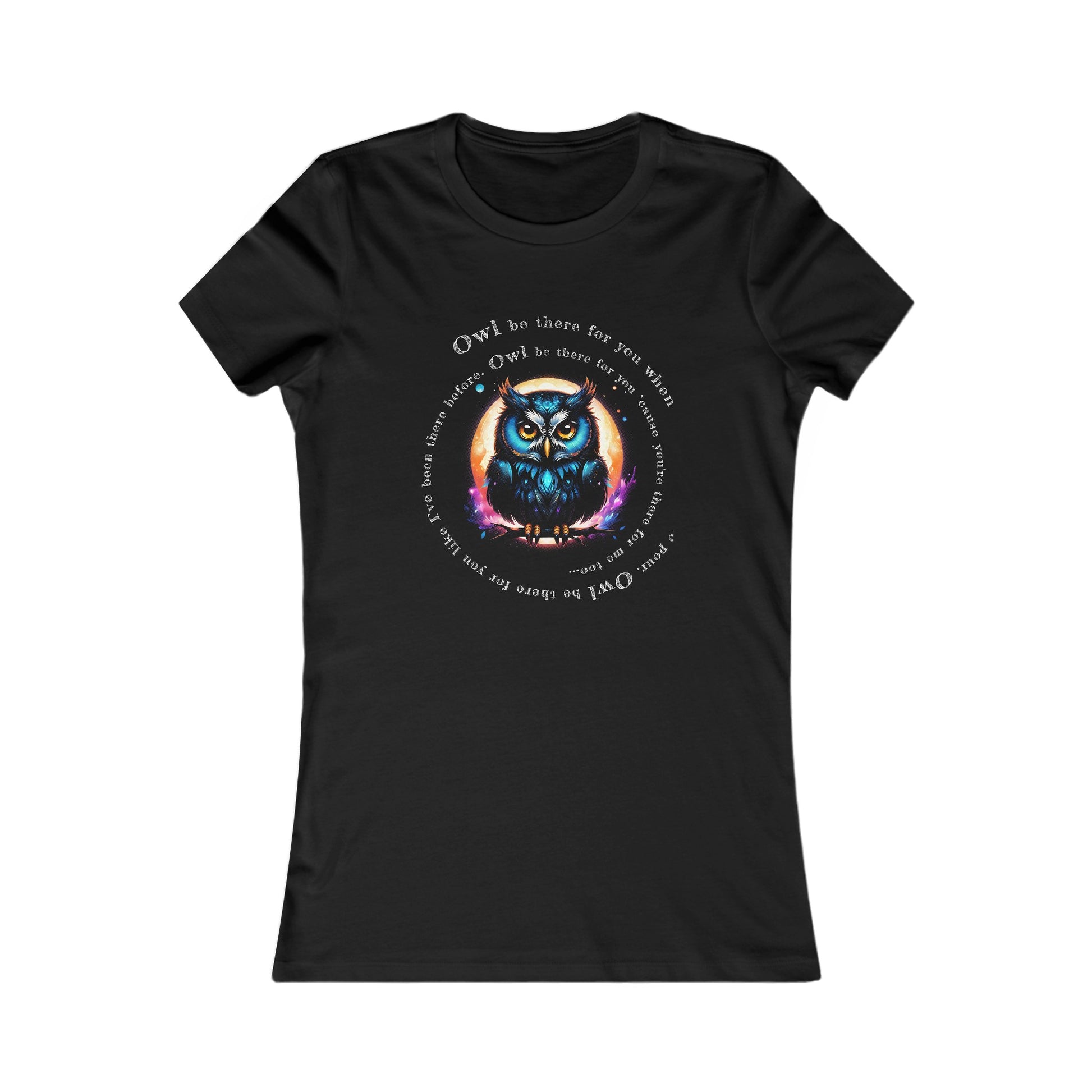 You are going to love this whimsical Owl Friends  Bella Canvas T-shirts. This memorable Owl T-shirt features the Lyrics from the TV show "Friends".