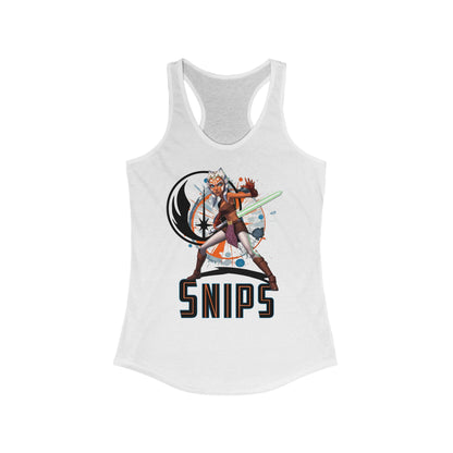 Star Wars Snips Tribute Tank Top, Ahsoka Tano Racerback Shirt for Women, Jedi Hero Cosplay Tee, Girl Power Galaxy Fan Apparel, Clone Wars