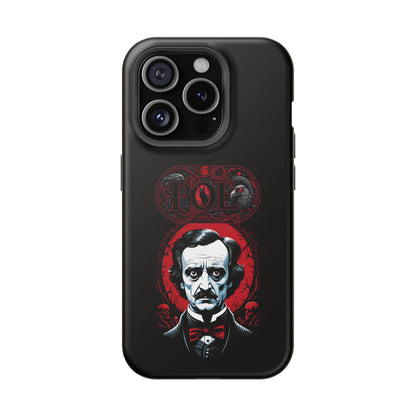 Gothic Edgar Allen Poe Impact-Resistant Cell Phone Case, Skulls Ravens Black Cat, Macabre Poe Fan Gift, Gothic Phone Cover, Creepy Gothic