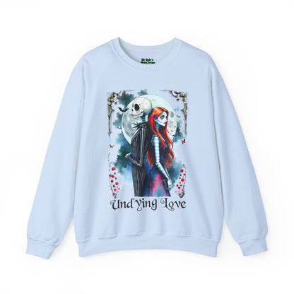 Unisex Undying Love Crewneck Sweatshirt, Romantic Gift, Halloween Apparel, Cozy Casual Wear, Everyday Style, Unique Couple Sweatshirt