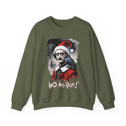 Poe Santa Sweatshirt — "Ho Ho Poe!" Edgar Allan Poe Christmas Crewneck