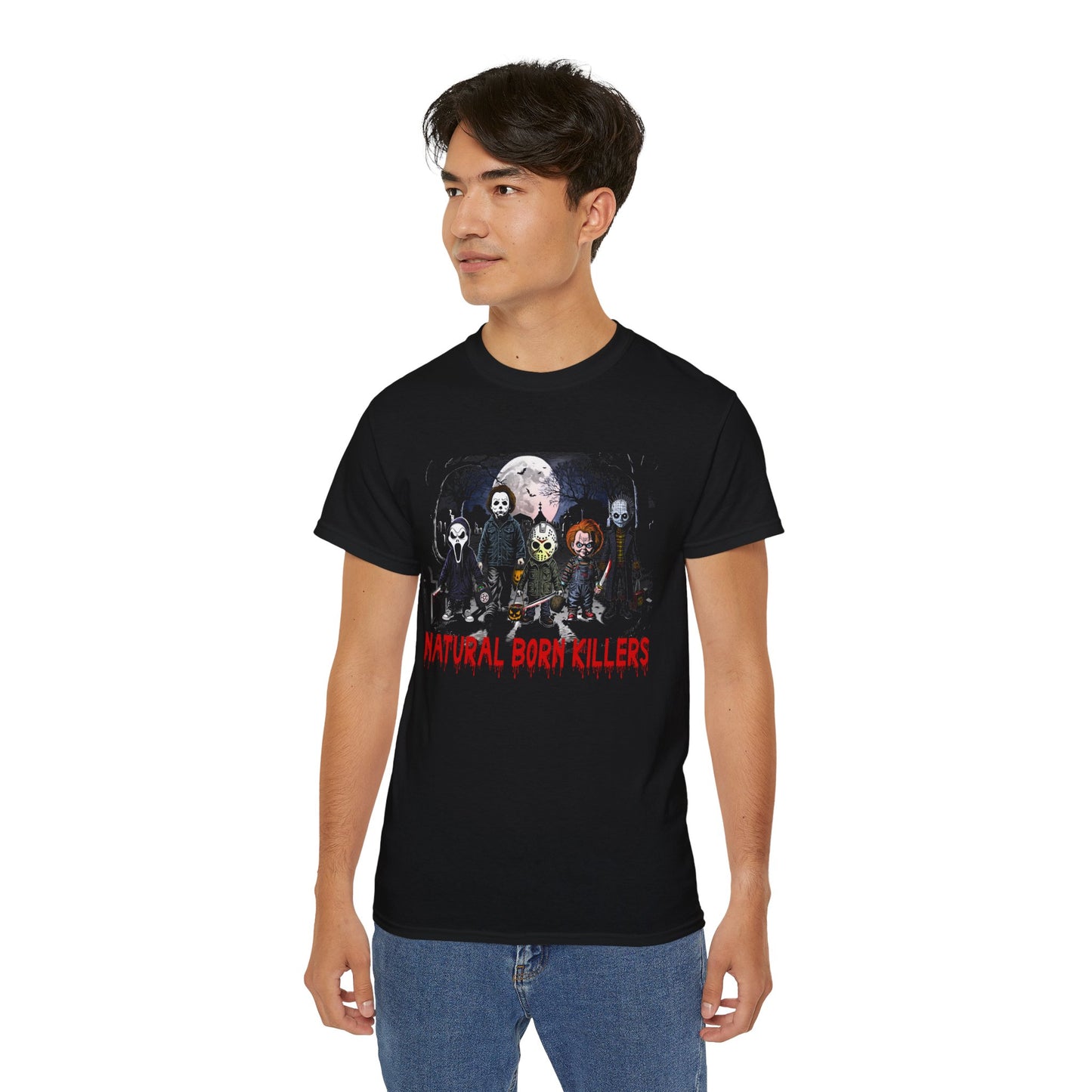 Natural Born Killers t-shirt, Movie Murders T-shirt, Ghostface Tee, Jason Voorhees T-shirt, Michael Myers Tee. Chucky Tee, Pinhead T-shirt, Halloween T-shirt, Unisex Ultra Cotton Tee