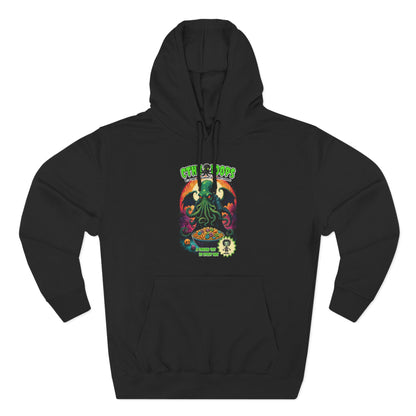 Cthulhu Three-Panel Fleece Hoodie | Trendy Graphic Sweatshirt | Boho Style, Cthulhu Parody Tee, Casual Wear, Gift Idea