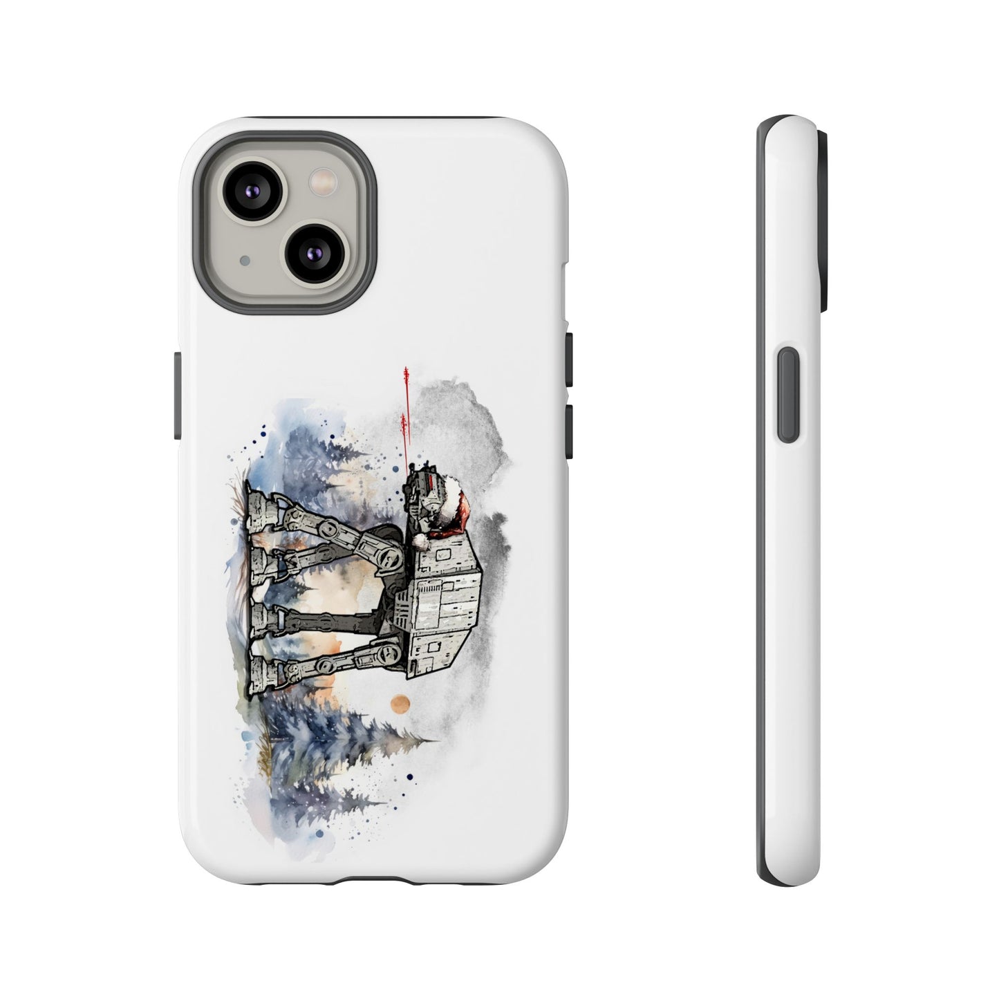 Tough Cases: Star Wars AT-AT Walker Santa Hat Rugged Cell Phone Case - Christmas Holiday Gift, Darth Santa iPhone Models, Unique Festive