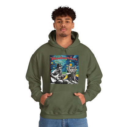 Vintage-Inspired Unisex Hooded Sweatshirt - Tongue & Groove Design