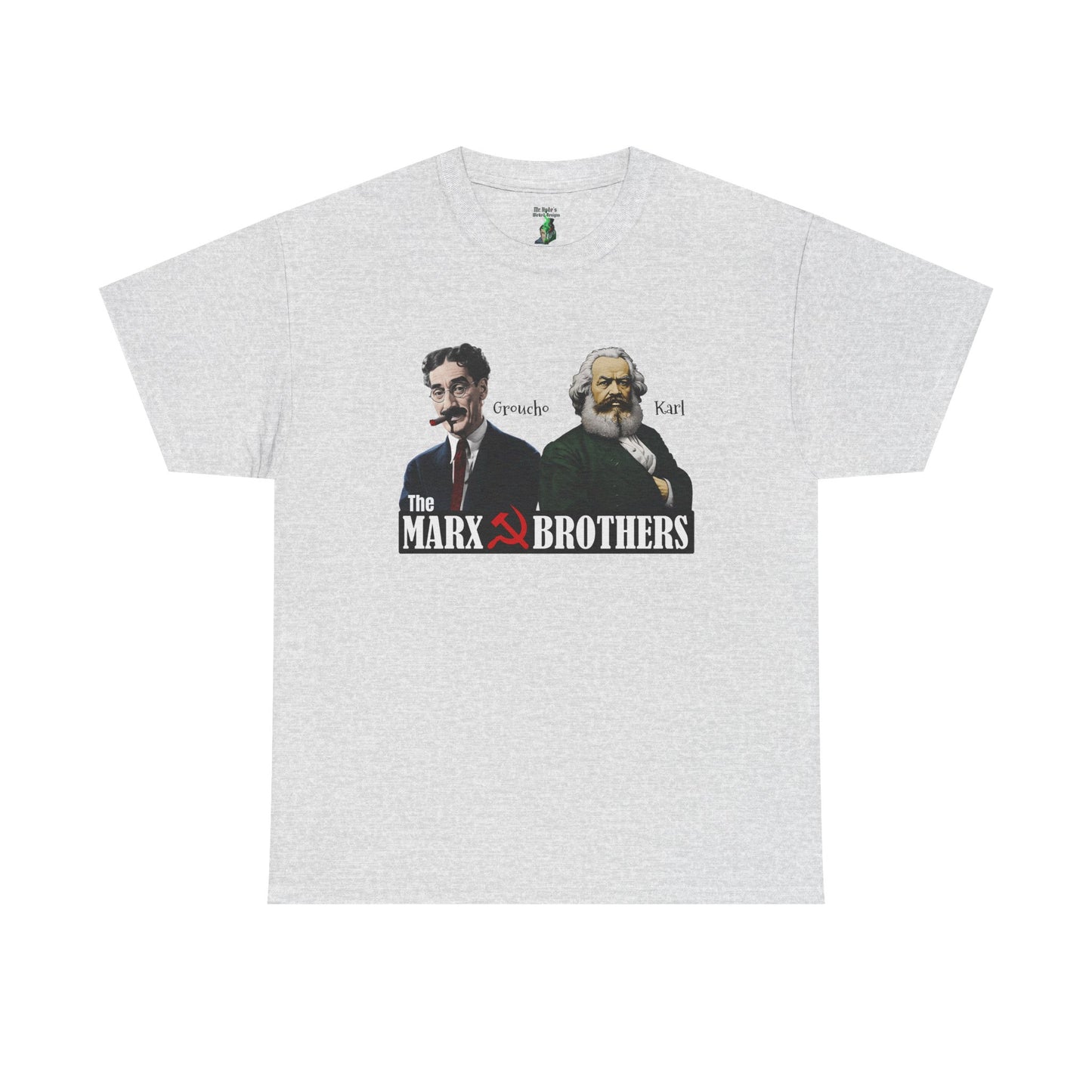 Marx Brothers Groucho and Karl Marx Unisex T-shirt, Comedy Trio Tee, Funny Parody Shirt, Political Satire Top, Hilarious Graphic Tee