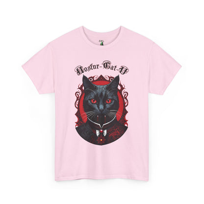 Nosfur-Cat-U Gothic Cat Unisex Heavy Cotton Tee, Vampire Feline Lord, Horror Movie Shirt, Gothic Cat Lover Gift, Hilarious Tee