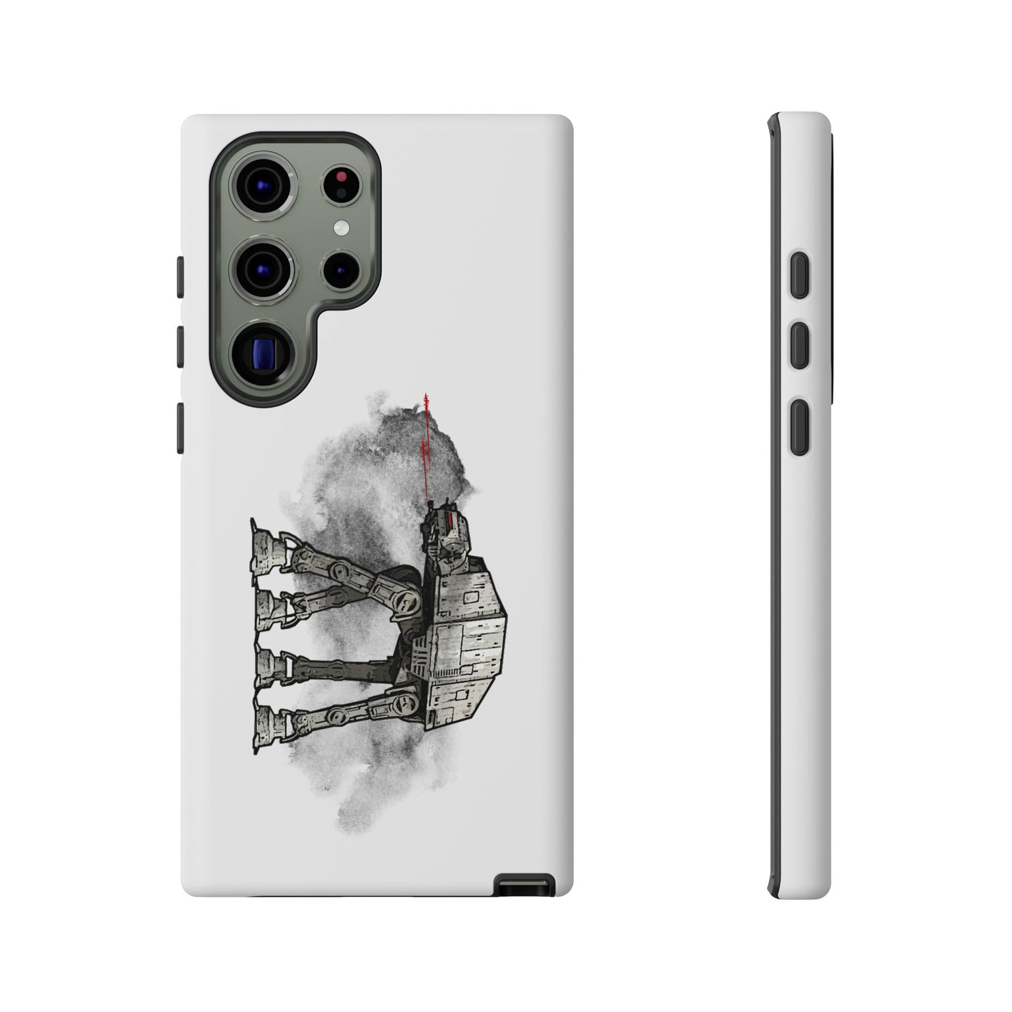 Tough Cases, Star Wars Empire Strikes Back AT-AT Walker Fanart Rugged Cell Phone Case, White Walker Phone Cover, Empire Strikes Back Merch,