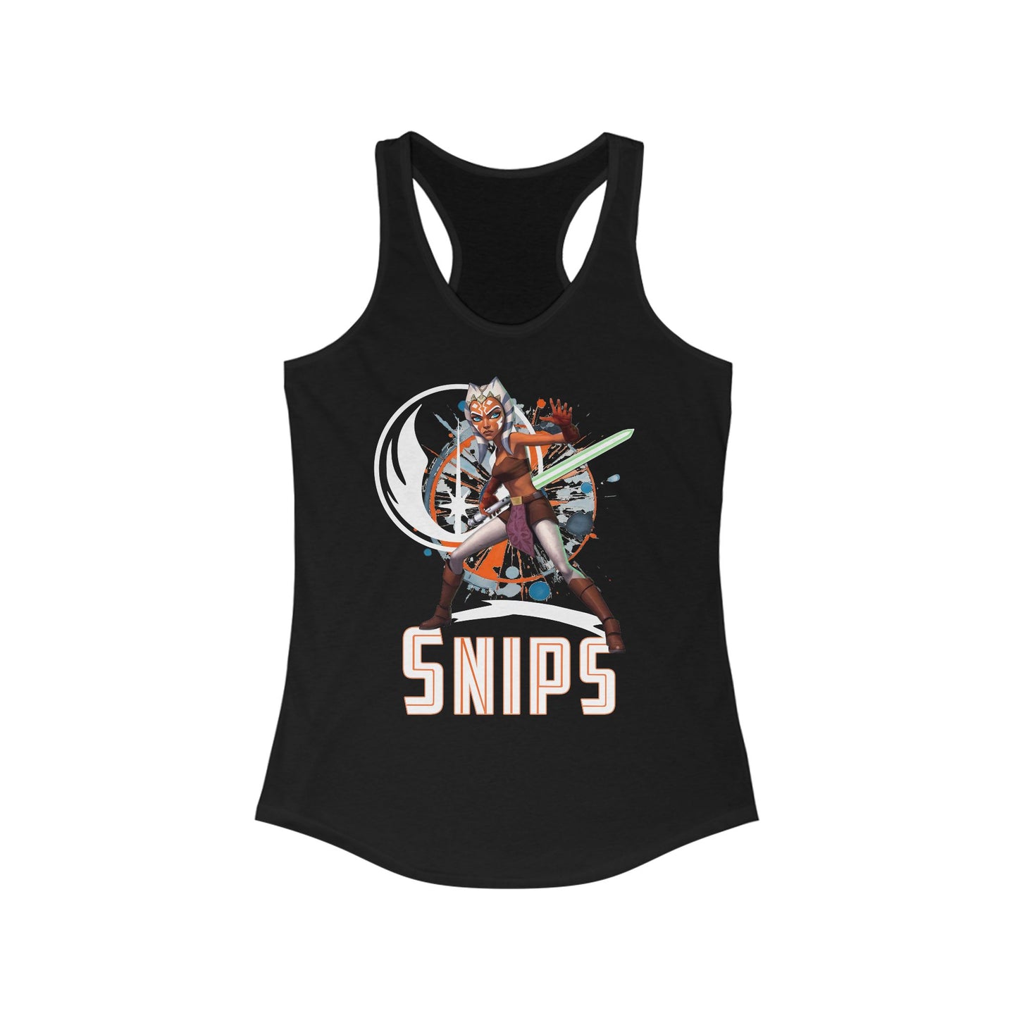 Star Wars Snips Tribute Tank Top, Ahsoka Tano Racerback Shirt for Women, Jedi Hero Cosplay Tee, Girl Power Galaxy Fan Apparel, Clone Wars