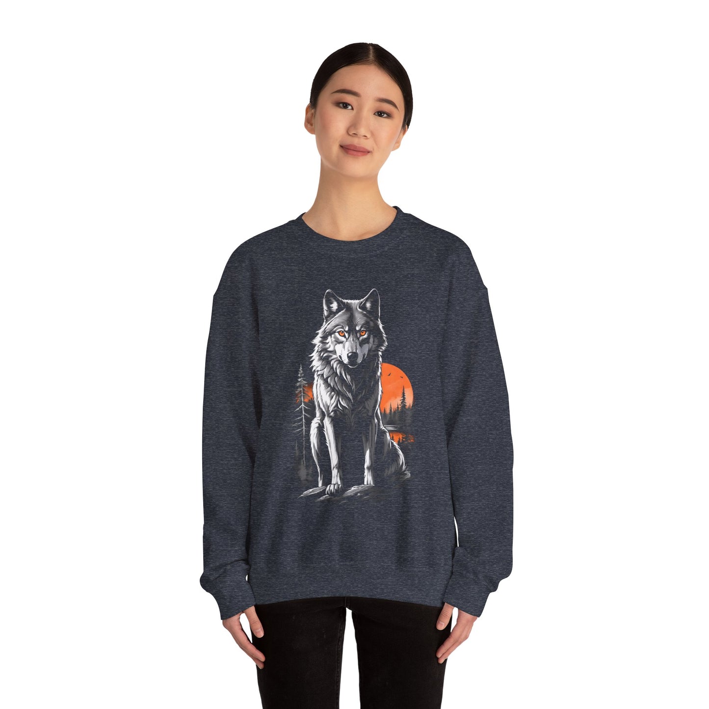 Wolf Moon Unisex Sweatshirt - North American Gray Wolf Design - Endangered Species Awareness Hoodie, Nature Lover Gift, Wildlife