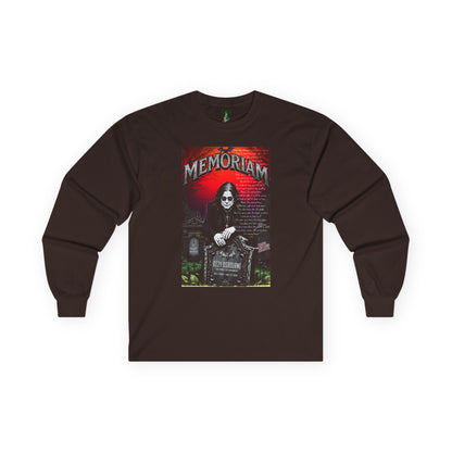 Ozzy Osbourne Memoriam Long Sleeve Tee, Black Band Tee, Rock and Roll T-Shirt, Music Concert Apparel, Goth Clothing