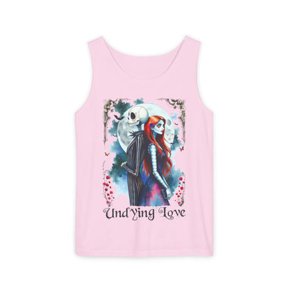 Undying Love Unisex Tank Top, Jack and Sally Halloween Couple Tee, Gothic Love Shirt, Halloween Christmas Fan Gift, Block Party Envy