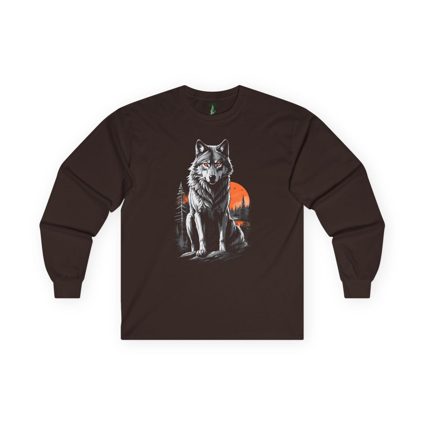 Wolf Moon Long Sleeve Tee - North American Gray Wolf Hoodie, Endangered Species Awareness Shirt, Wildlife Lover Gift, Nature Graphic Tee,