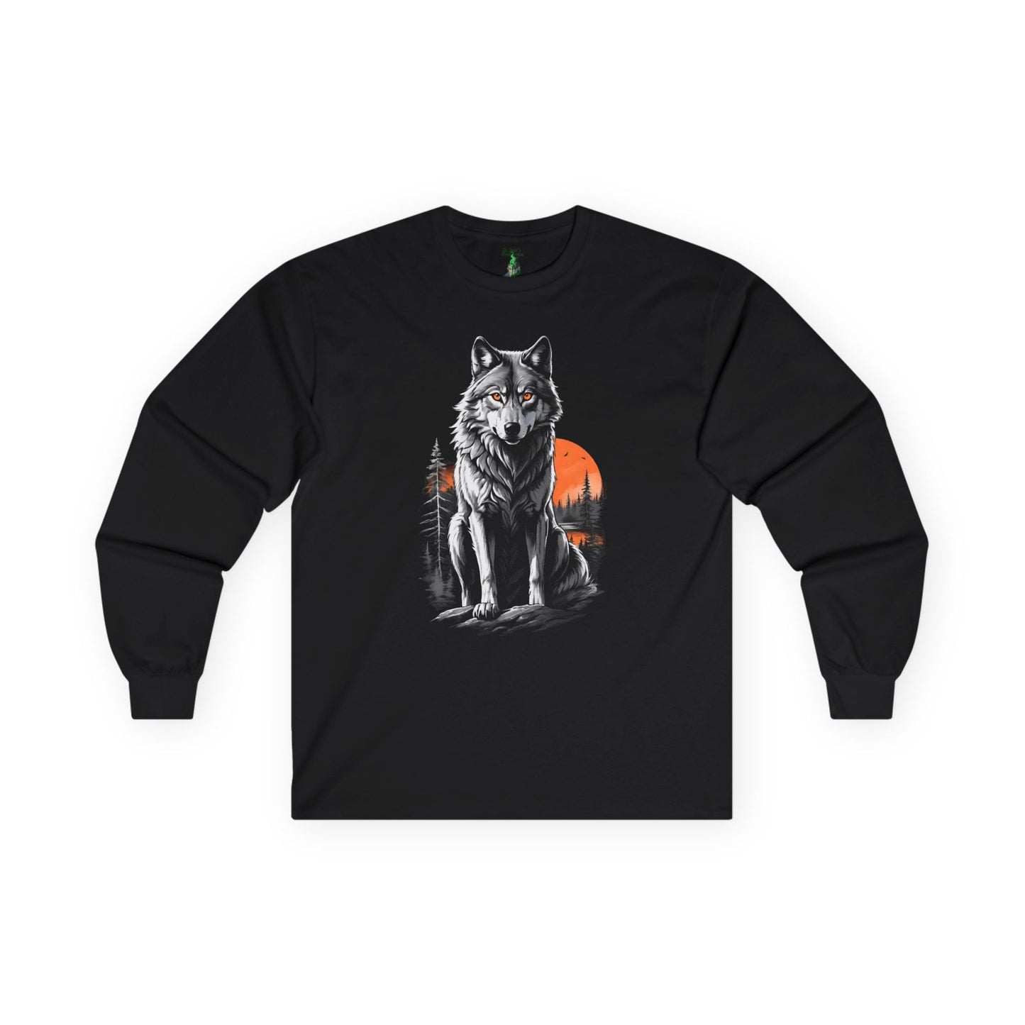 Wolf Moon Long Sleeve Tee - North American Gray Wolf Hoodie, Endangered Species Awareness Shirt, Wildlife Lover Gift, Nature Graphic Tee,