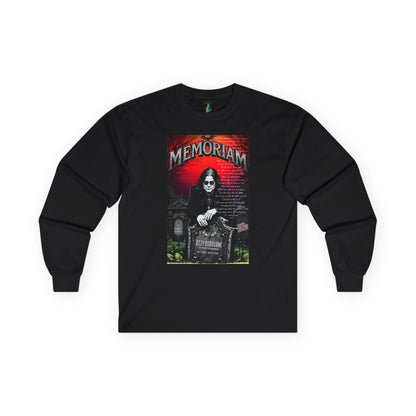 Ozzy Osbourne Memoriam Long Sleeve Tee, Black Band Tee, Rock and Roll T-Shirt, Music Concert Apparel, Goth Clothing