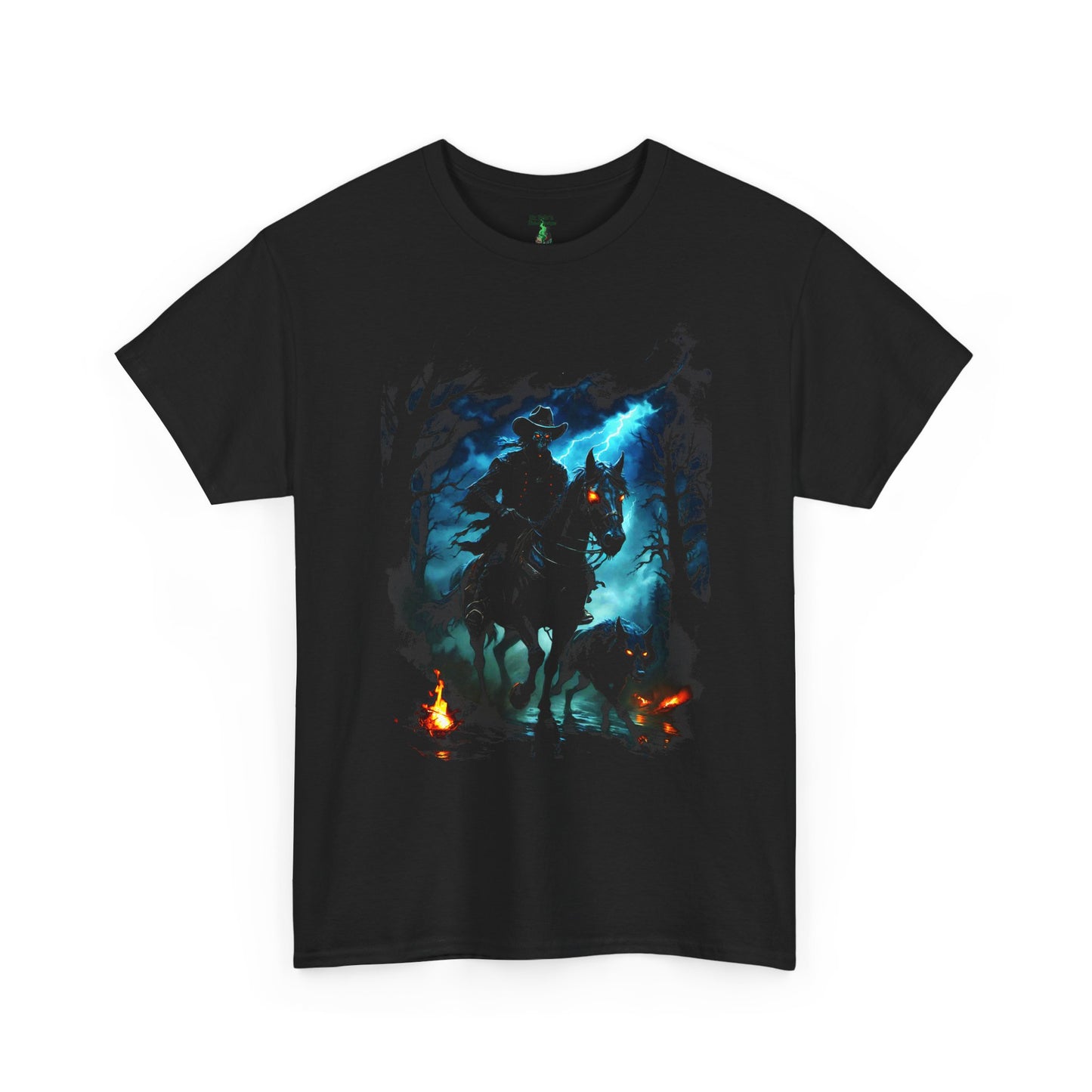 Dark Rider Graphic Tee - Headless Horseman Halloween Shirt
