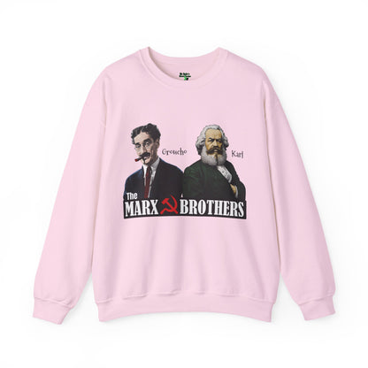 The Marx Brothers Unisex Sweatshirt, Groucho Marx, Karl Marx, Funny Political Cotton Crewneck, Nerdy Humor Shirt