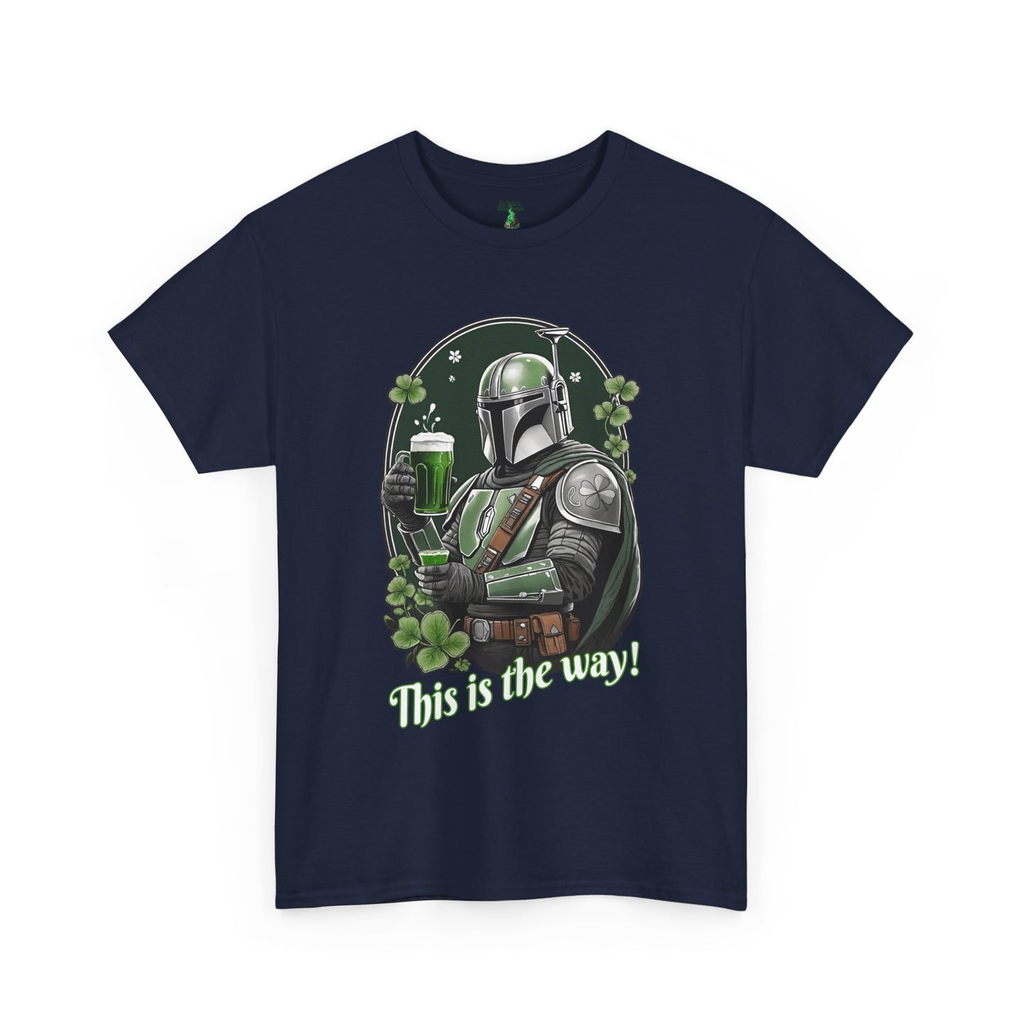 Star Wars T-shirt, Mando T-shirt, Mandalorian T-shirt, Mandalorian Drinking T-shirt, Star Wars Holiday T-shirt, Unisex Heavy Cotton Tee