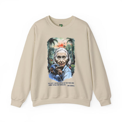 Jane Goodall Inspired Crewneck Sweatshirt, Unisex Sweatshirt, Eco-Friendly Apparel, Gift for Animal Lovers, Inspirational Quote [...]