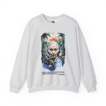 Jane Goodall Inspired Crewneck Sweatshirt, Unisex Sweatshirt, Eco-Friendly Apparel, Gift for Animal Lovers, Inspirational Quote [...]