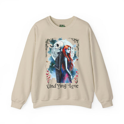 Unisex Undying Love Crewneck Sweatshirt, Romantic Gift, Halloween Apparel, Cozy Casual Wear, Everyday Style, Unique Couple Sweatshirt