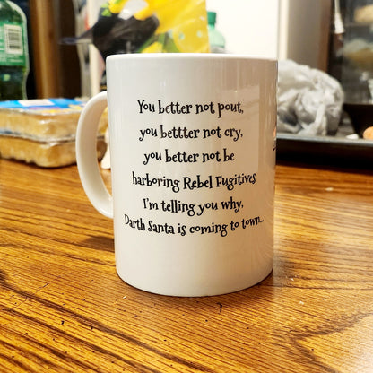 Darth Santa Coffee Mug 15oz with AT-AT Walker Design