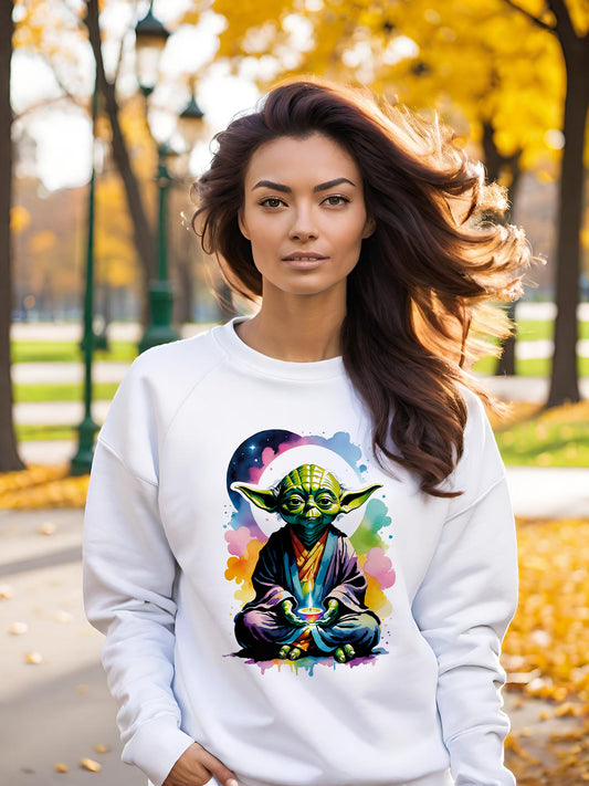 Star Wars Sweatshirt, Yoda Sweatshirt, Empire Strikes Back, Yoga Yoga design, Yoga apparel, Ladies Yoga Sweatshirt, Unisex Sweatshirt