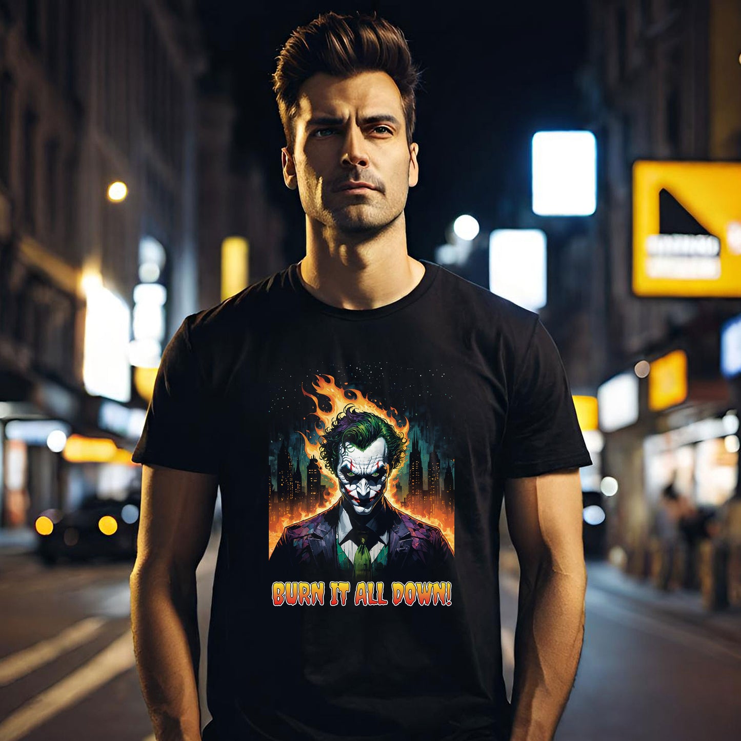 Joker Unisex Tee, Batman Villain T-shirt, Burn it all Down Tee, Clown Prince of Crime Tee, Gotham City Shirt, Unhinged Joker Tee