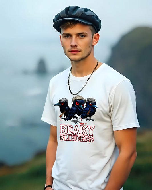 Beaky Blinders Unisex Tee, Peaky Blinders Parody Shirt, Gangster Fan Gift, Murder of Crows T-shirt, Tommy Shelby Tee, Razor Blades Tee