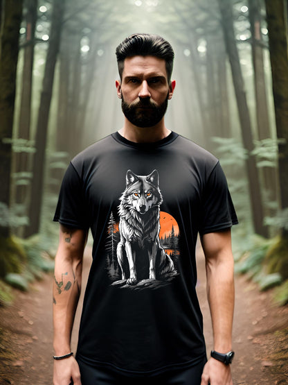 Wolf Graphic Tee | Nature Lover Gift, Cool Graphic Unisex Cotton Shirt