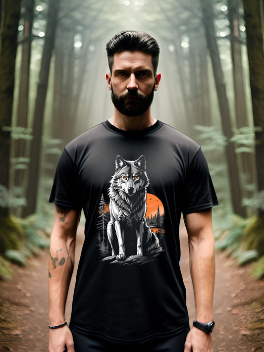 Wolf Graphic Tee | Nature Lover Gift, Cool Graphic Unisex Cotton Shirt
