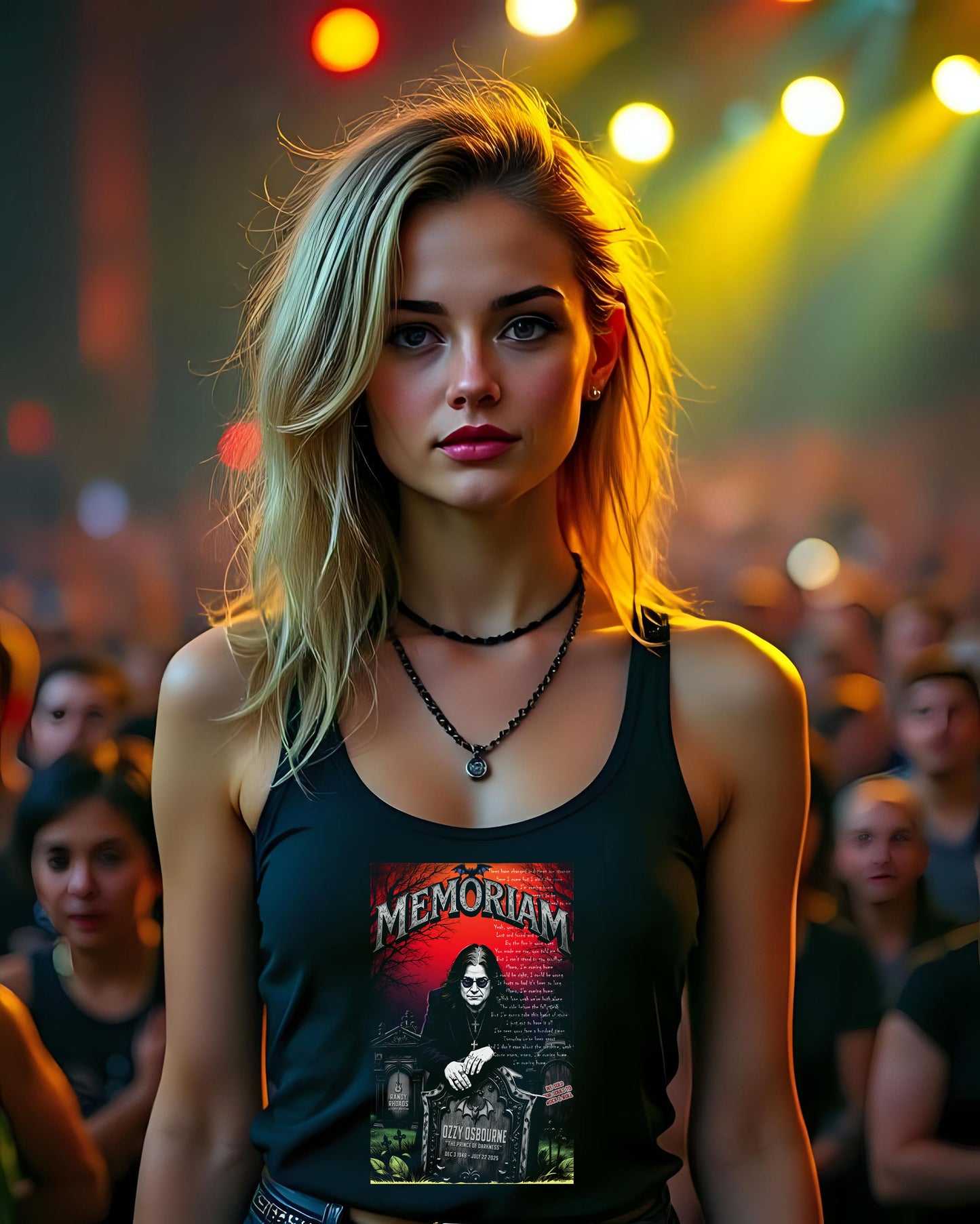 Ozzy Osbourne Memoriam Tank Top, Heavy Cotton Tee, Rock Music Fan Apparel, Concert Shirt, Unisex Sleeveless Top