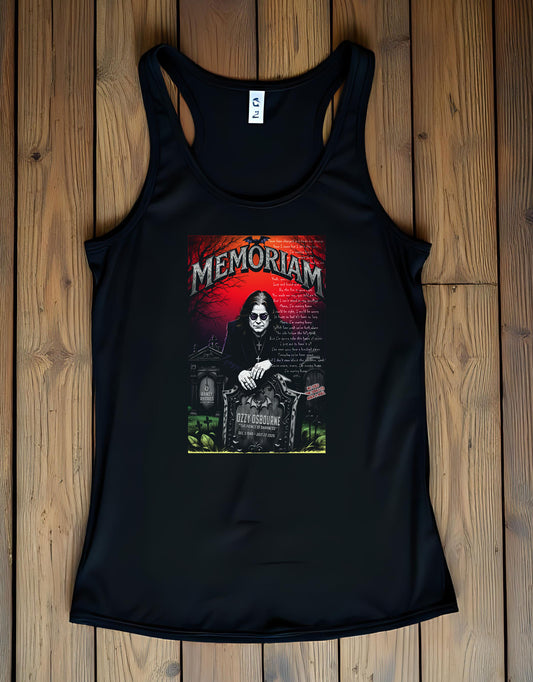 Ozzy Osbourne Memoriam Tank Top, Heavy Cotton Tee, Rock Music Fan Apparel, Concert Shirt, Unisex Sleeveless Top