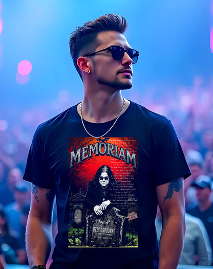 Ozzy Osbourne Memoriam T-shirt, Rock Band Tee, Metalhead Gift, Ozzy Tribute Shirt, Heavy Metal Clothing, Rock Legends