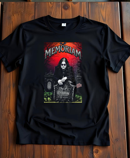Ozzy Osbourne Memoriam T-shirt, Rock Band Tee, Metalhead Gift, Ozzy Tribute Shirt, Heavy Metal Clothing, Rock Legends