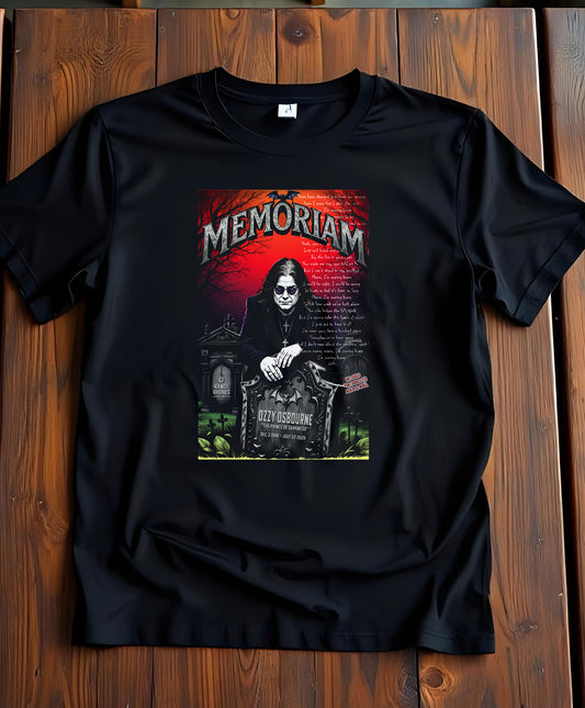 Ozzy Osbourne Memoriam T-shirt, Rock Band Tee, Metalhead Gift, Ozzy Tribute Shirt, Heavy Metal Clothing, Rock Legends