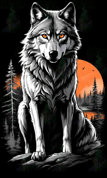 Wolf Moon Long Sleeve Tee - North American Gray Wolf Hoodie, Endangered Species Awareness Shirt, Wildlife Lover Gift, Nature Graphic Tee,