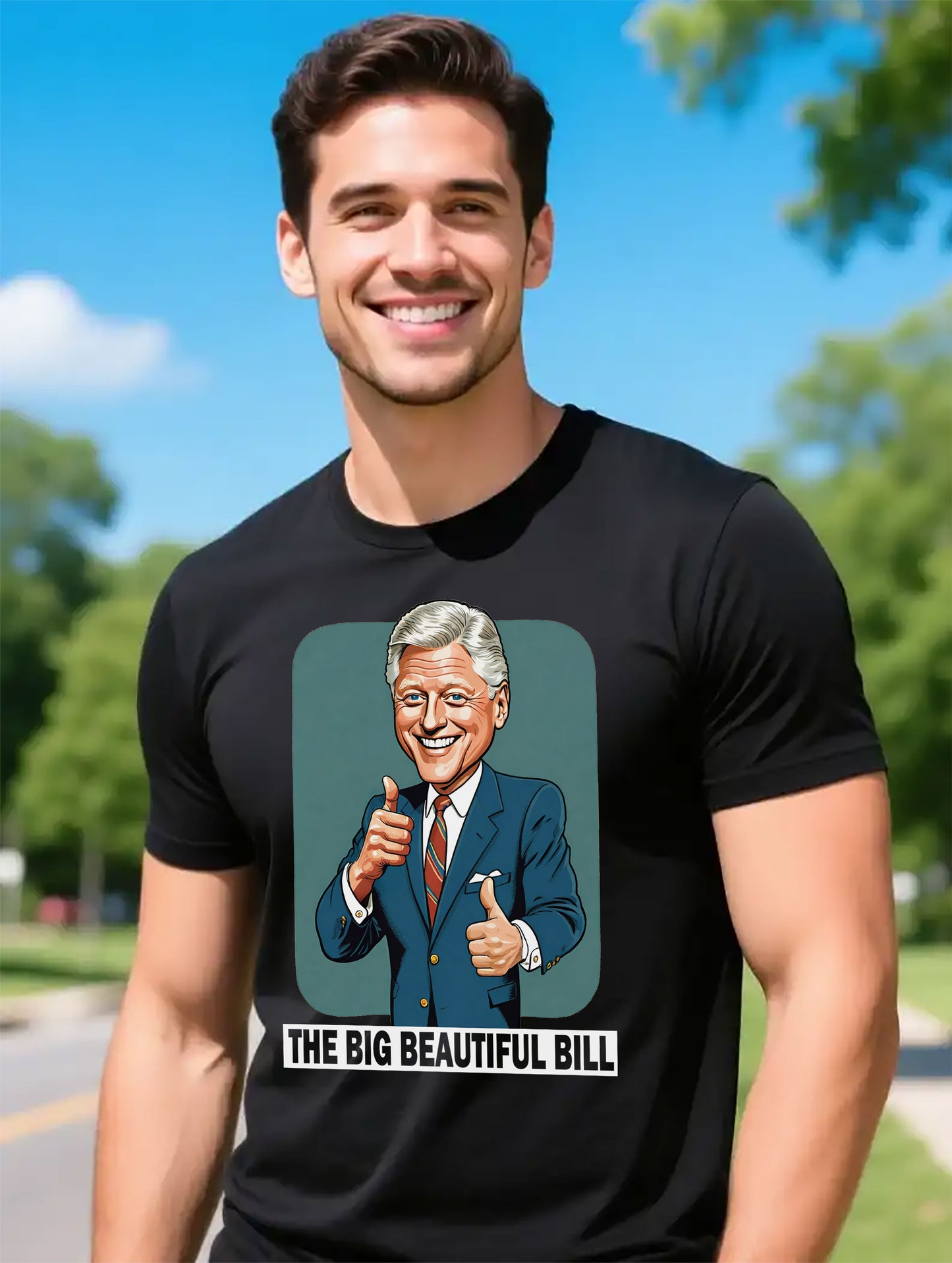 Politician Portrait Tee — "The Big Beautiful Bill" Graphic T-Shirt - Political Satire Shirt