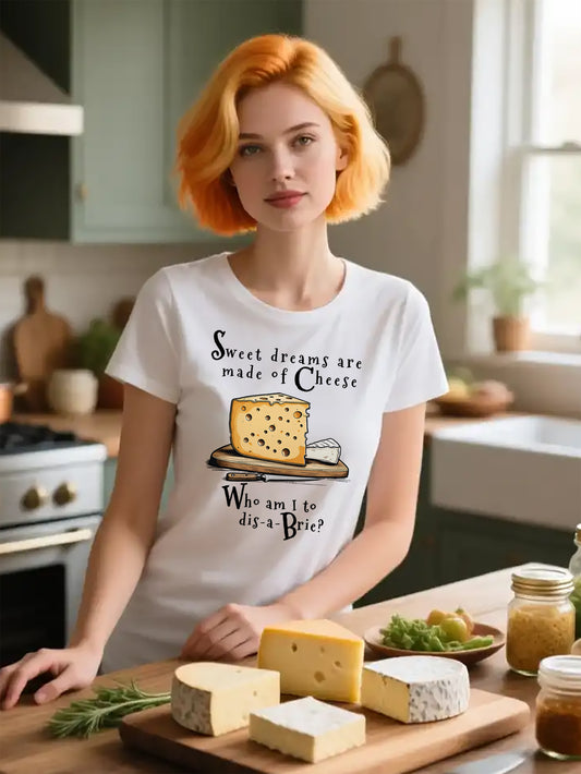 Sweet dreams are made of Cheese T-Shirt | Cheese Pun Shirt | Eurythmics Parody | Cheese Lovers Cotton Tee