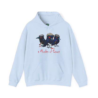 Murder of Crows Unisex Hoodie, Halloween Goth Sweatshirt, Cool Edgy Hooded Jumper, Unique Quirky Jacket, Dark Humor Apparel