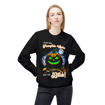 Halloween Jack-o'-Lantern Sweatshirt, Autumn Fun Crewneck Jumper, Pumpkin Spice Fall Top, Festive Halloween Clothing, Funny Halloween