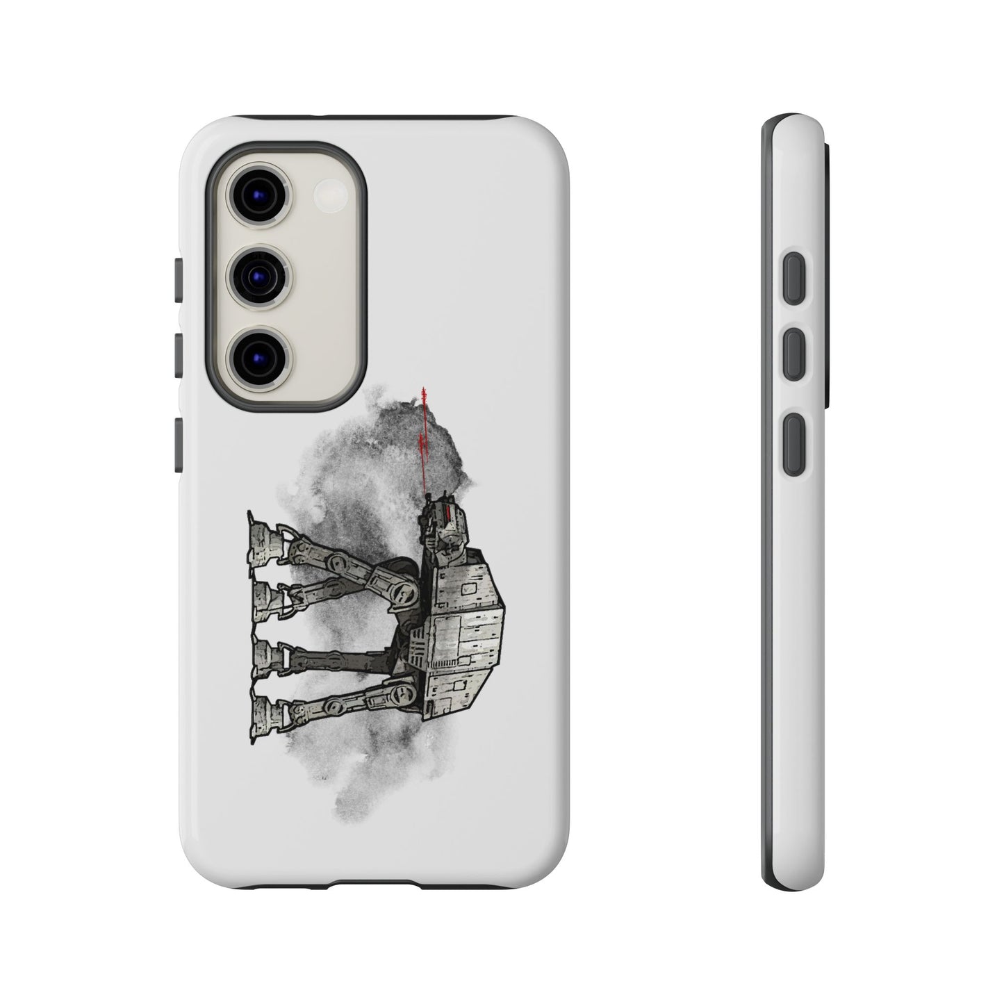 Tough Cases, Star Wars Empire Strikes Back AT-AT Walker Fanart Rugged Cell Phone Case, White Walker Phone Cover, Empire Strikes Back Merch,