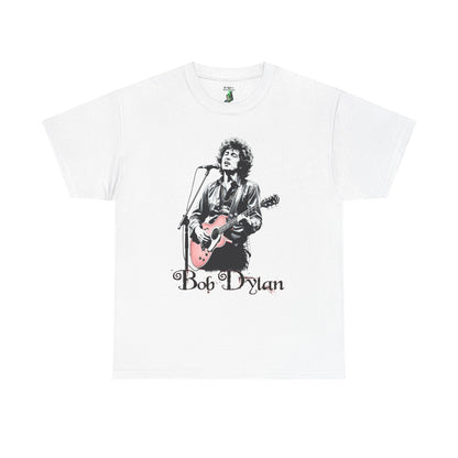 Bob Dylan Unisex Heavy Cotton Tee, Vintage Band Shirt, Music Lover Gift, Concert Apparel, Retro Graphic Tee