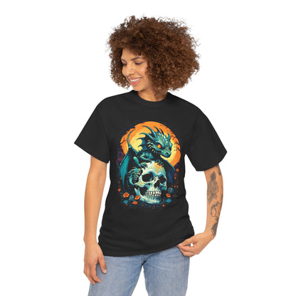 Baby Dragon T-shirt, Baby Dragon T-shirt, Skull Unisex T-shirt, Dragon T-shirt, Baby Dragon, Halloween T-shirt, Unisex Cotton T-shirt