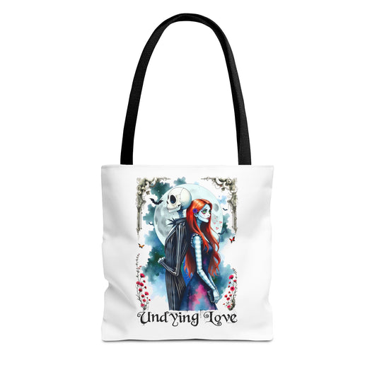 Undying Love Tote Bag - Gothic Style, Jack and Sally Tote, Perfect Gift for Couples, Unique Bag for Spooky Season, Everyday Use