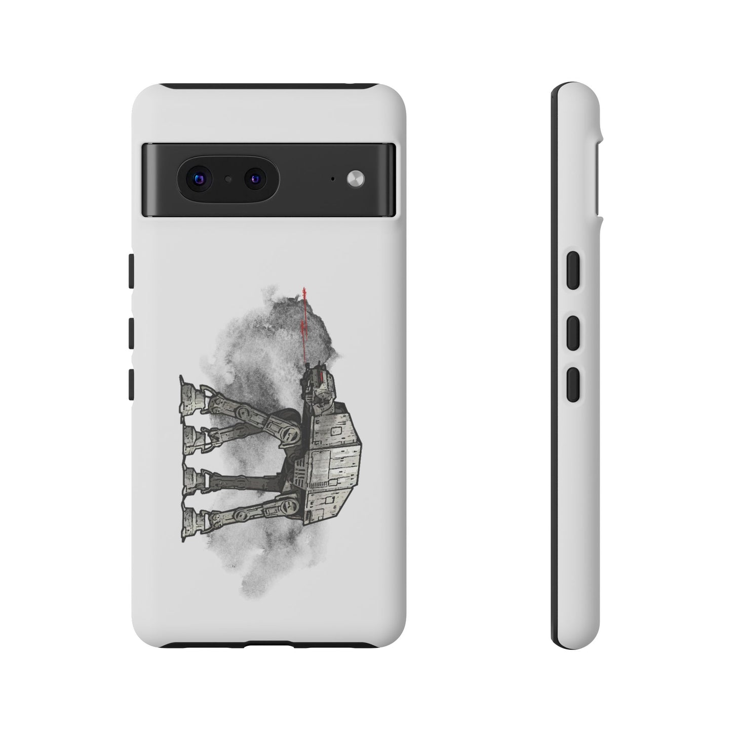 Tough Cases, Star Wars Empire Strikes Back AT-AT Walker Fanart Rugged Cell Phone Case, White Walker Phone Cover, Empire Strikes Back Merch,