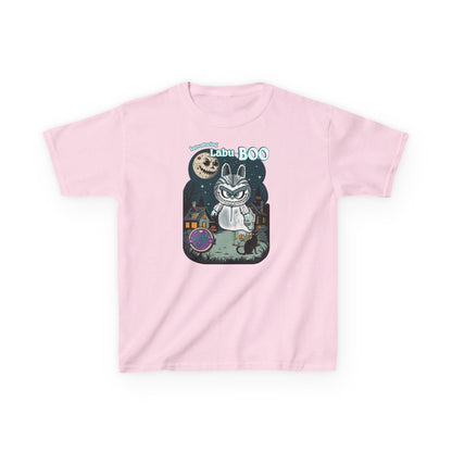 Labu Boo Kids Tee, Halloween Ghostly Labu-Boo Cartoon Shirt for Boys and Girls, Spooky and Charming Halloween Costume, Vintage Style Tee,