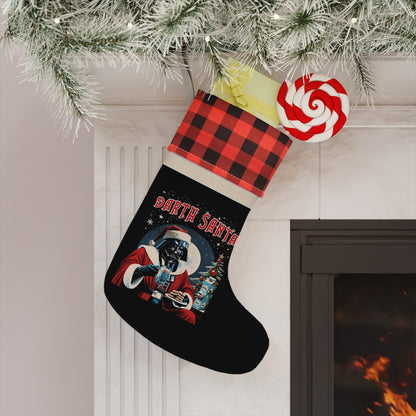 Darth Santa Christmas Stocking, Star Wars Parody Gift, Blue Milk and Cookies, Christmas Cozy, Dank Farrik Holiday Decor